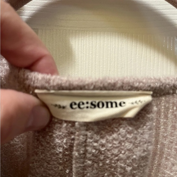 eesome Dusty Pink Open-Front Knit Poncho - Picture 2 of 2